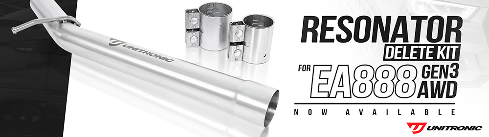 Unitronic Resonator Delete Kit for EA888.3/4 AWD Vehicles - Now Available